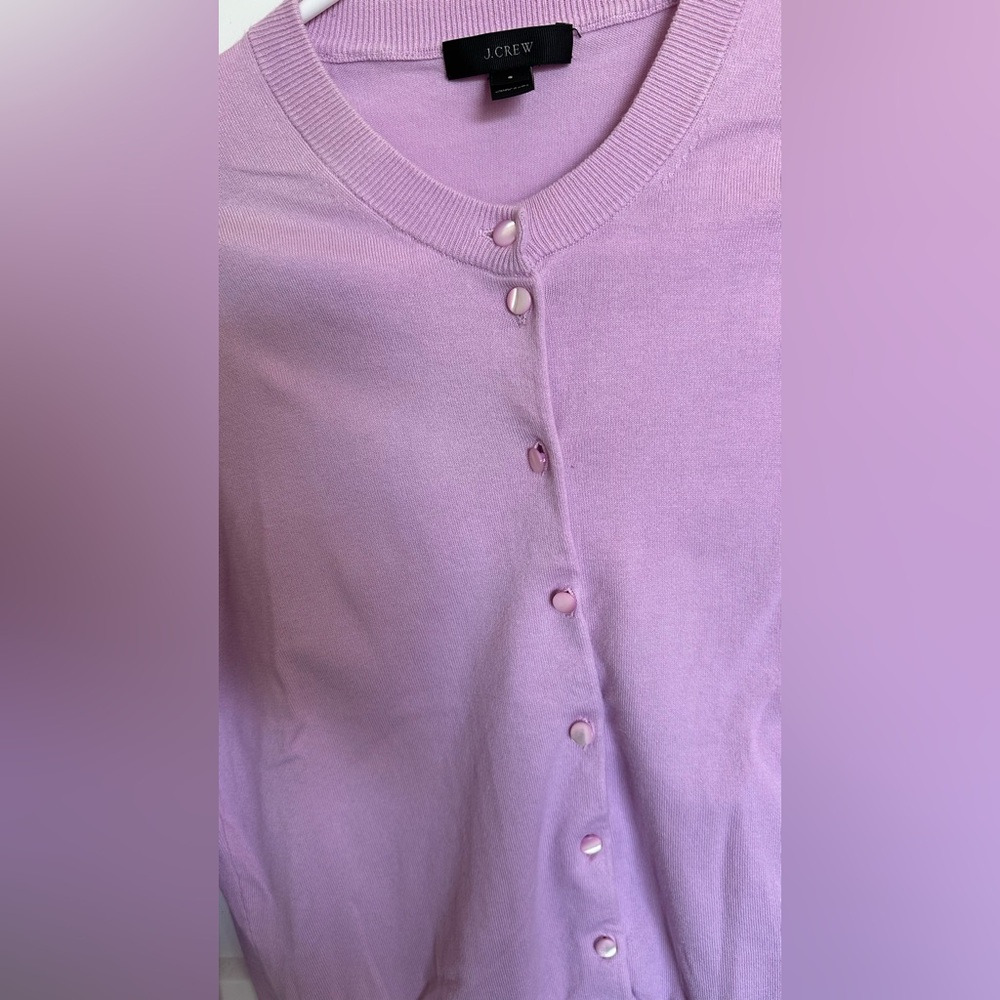 J. Crew Women's Light Purple Cardigan Sweater - Picture 4 of 4